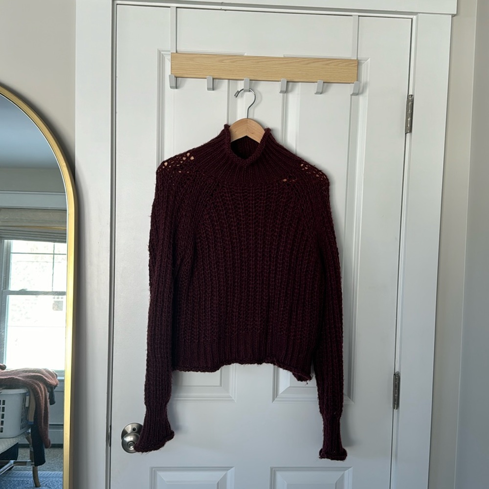 Wooden Ships Cropped Turtleneck Sweater